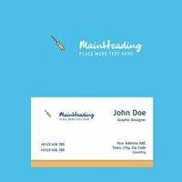 Screw driver logo Design with business card template Elegant corporate identity Vector