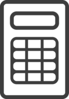icône de fine ligne de calculatrice, jeu d'icônes d'éducation. png
