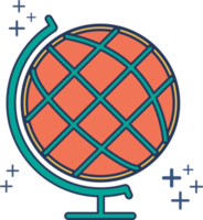 diseño de estilo de glifo de ilustración de icono global simulado con color y signo más. png