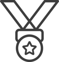 ícone de linha fina de medalha de prêmio, conjunto de ícones de educação. png