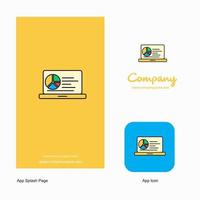 Presentation on laptop Company Logo App Icon and Splash Page Design Creative Business App Design Elements vector