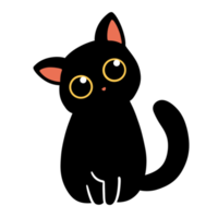 lindo gato negro png