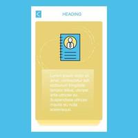 Personal diary mobile vertical banner design design Vector