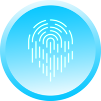 Push buttons finger scan identification icon element for decorative abstract background website png