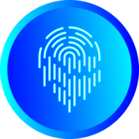 Push buttons finger scan identification icon element for decorative abstract background website png