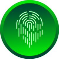 Push buttons finger scan identification icon element for decorative abstract background website png