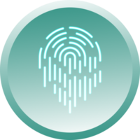 Push buttons finger scan identification icon element for decorative abstract background website png