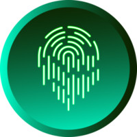 Elemento de icono de identificación de escaneo de dedo de botones para sitio web de fondo abstracto decorativo png