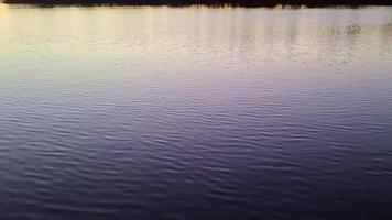 detaillierte nahaufnahme auf wasseroberflächen mit wellen und wellen und das sonnenlicht, das an der oberfläche reflektiert wird video