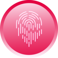 Push buttons finger scan identification icon element for decorative abstract background website png
