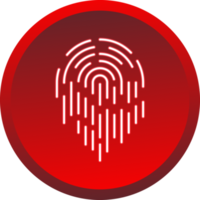 botões de pressão elemento de ícone de identificação de varredura de dedo para site de fundo abstrato decorativo png
