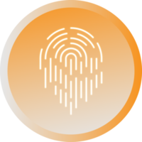 Push buttons finger scan identification icon element for decorative abstract background website png