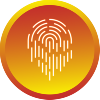 boutons poussoirs élément d'icône d'identification de numérisation de doigt pour le site Web de fond abstrait décoratif png