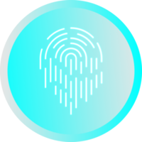 Push buttons finger scan identification icon element for decorative abstract background website png