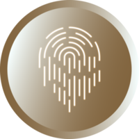 Push buttons finger scan identification icon element for decorative abstract background website png