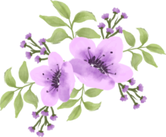 elegant purple watercolor flower arrangement png