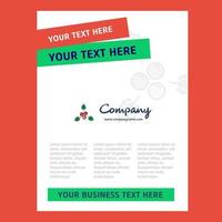 Cherries Title Page Design for Company profile annual report presentations leaflet Brochure Vector Background