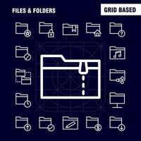 Files And Folders Line Icon Pack For Designers And Developers Icons Of Connect Folder Network Files Edit Folder Pencil Write Vector