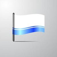 Altai Republic waving Shiny Flag design vector