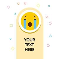 vector de diseño de icono de emoji triste