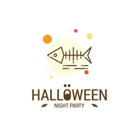 Happy Halloween design with typography and white background vector