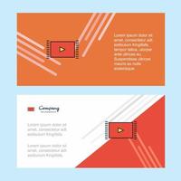 Video abstract corporate business banner template horizontal advertising business banner vector