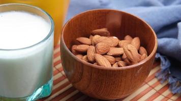 Almond milk and almonds video