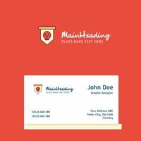 Skull flag logo Design with business card template Elegant corporate identity Vector