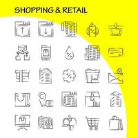 Shopping Hand Drawn Icon Pack For Designers And Developers Icons Of Location Chat Sms Shopping Mail Mail Box Shopping Vector