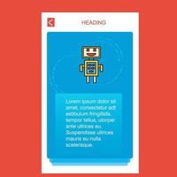 Robots mobile vertical banner design design Vector
