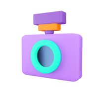 auto video camera. 3d weergave. png