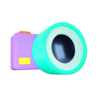 Mirrorless Camera. 3D rendering. png