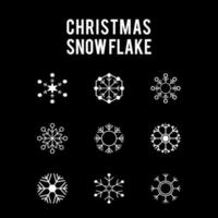 Christmas snowflakes icon set vector