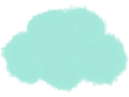 color de agua de nube png