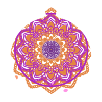 noël, boule de vacances avec des ornements de mandala. couleurs rose, violet, or. png