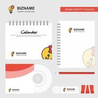 Bulb setting Logo Calendar Template CD Cover Diary and USB Brand Stationary Package Design Vector Template