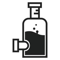 Glass flask icon, simple style vector
