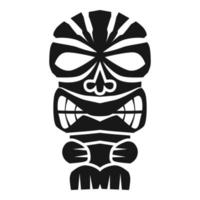 Polynesian idol icon, simple style vector