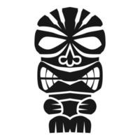 Polynesian idol icon, simple style vector