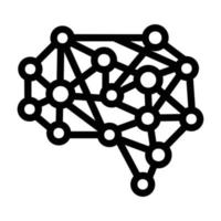 Artificial brain icon, outline style vector