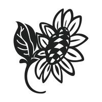 Organic sunflower icon, simple style vector