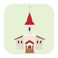 Church cartoon icon vector