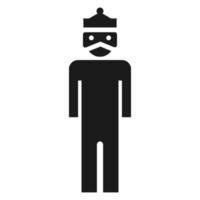 Dictator man icon, simple style vector