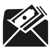 Envelope bribery money icon, simple style vector