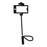 Selfie smartphone stick icon, simple style vector