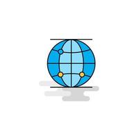 Flat Globe Icon Vector