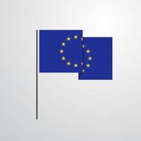 European Union waving Flag design vector