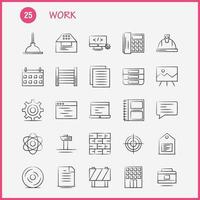Work Hand Drawn Icon for Web Print and Mobile UXUI Kit Such as Analytics Atom Essentials Drawer Essential Home Chat Chatting Pictogram Pack Vector