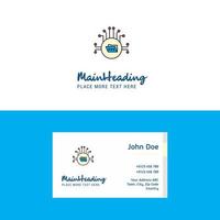 Flat Shared folder Logo and Visiting Card Template Busienss Concept Logo Design vector