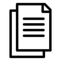 Office paper icon, outline style vector